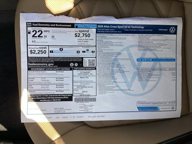 2026 Volkswagen Atlas Cross Sport 2.0T SE w/Technology