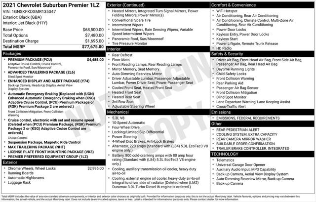 2021 Chevrolet Suburban 4WD Premier 2021 Chevrolet Suburban 4WD Premier
