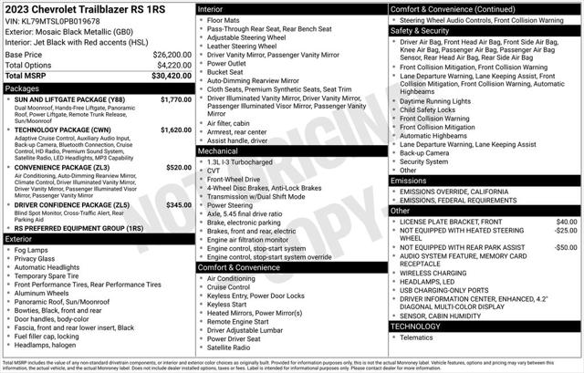 2023 Chevrolet Trailblazer FWD RS