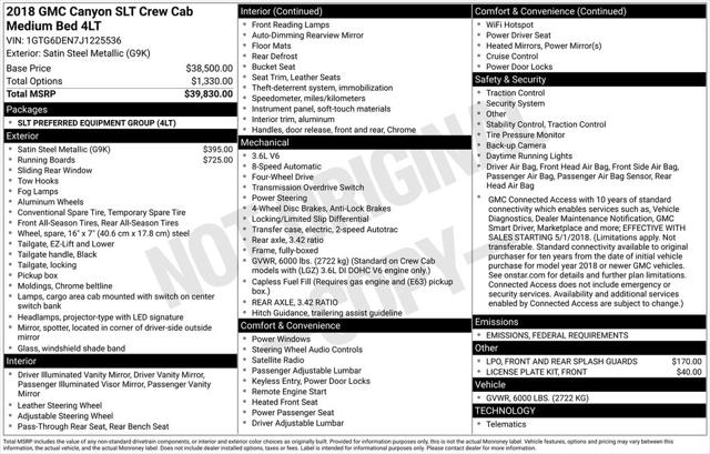 2018 GMC Canyon SLT