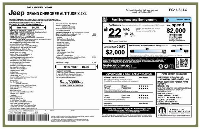 2023 Jeep Grand Cherokee Altitude X 4x4