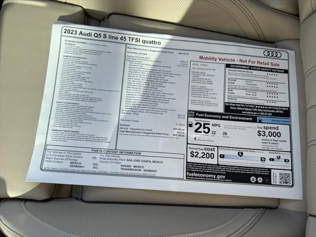 2023 Audi Q5 Prestige 45 TFSI S line quattro S tronic