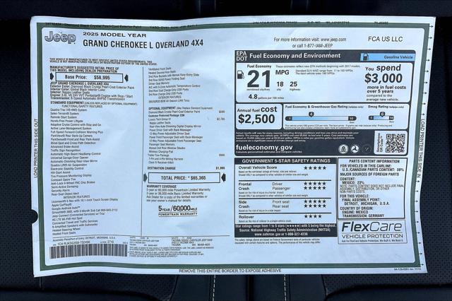 2025 Jeep Grand Cherokee L Overland 4x4