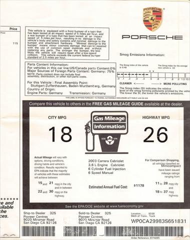 2003 Porsche 911 Carrera
