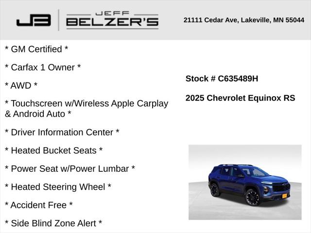 2025 Chevrolet Equinox AWD RS 2025 Chevrolet Equinox AWD RS
