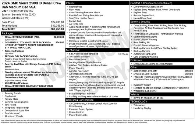2024 GMC Sierra 2500HD 4WD Crew Cab Standard Bed Denali