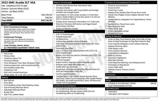 2023 GMC Acadia AWD SLT 2023 GMC Acadia AWD SLT