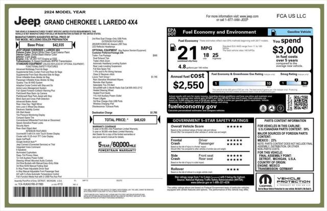 2024 Jeep Grand Cherokee L Laredo 4x4 2024 Jeep Grand Cherokee L Laredo 4x4