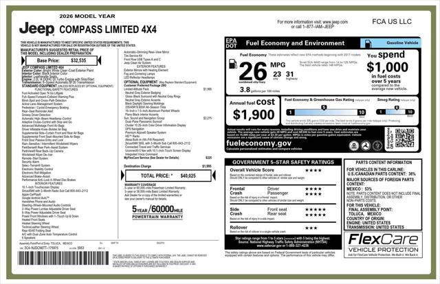 2026 Jeep Compass Limited 2026 Jeep Compass Limited