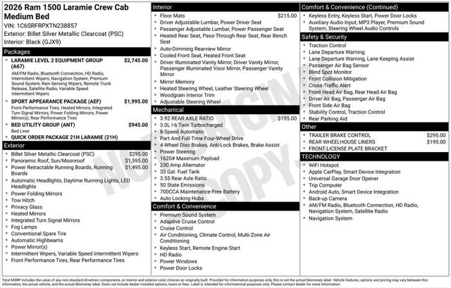 2026 RAM Ram 1500 RAM 1500 LARAMIE CREW CAB 4X4 64 BOX 2026 RAM Ram 1500 RAM 1500 LARAMIE CREW CAB 4X4 64 BOX