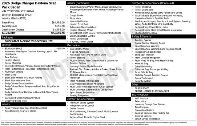 2026 Dodge Charger Daytona CHARGER DAYTONA SCAT PACK 4-DOOR AWD