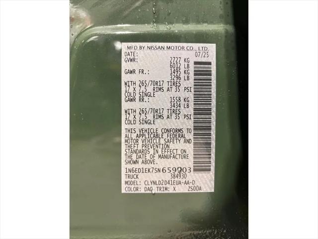 2025 Nissan Frontier Crew Cab PRO-4X 4x4