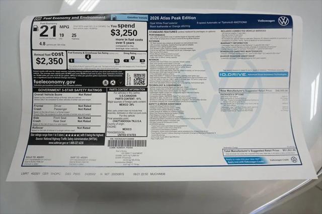 2026 Volkswagen Atlas Peak Edition