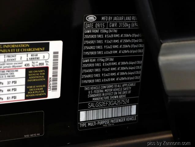 2016 Land Rover Range Rover 5.0L V8 Supercharged