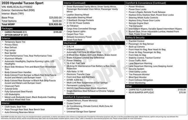 2020 Hyundai Tucson Sport