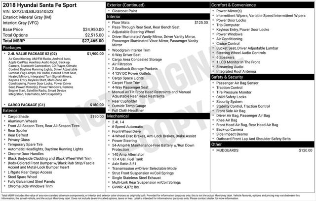 2018 Hyundai Santa Fe Sport 2.4L
