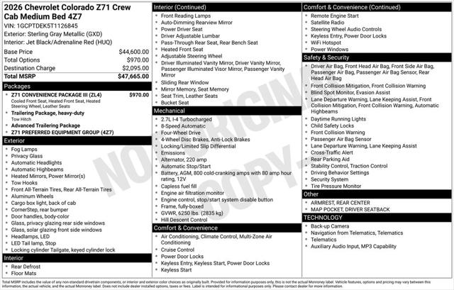 2026 Chevrolet Colorado 4WD Z71