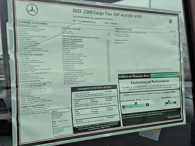2025 Mercedes-Benz Sprinter 2500 Standard Roof 4-Cyl Diesel HO