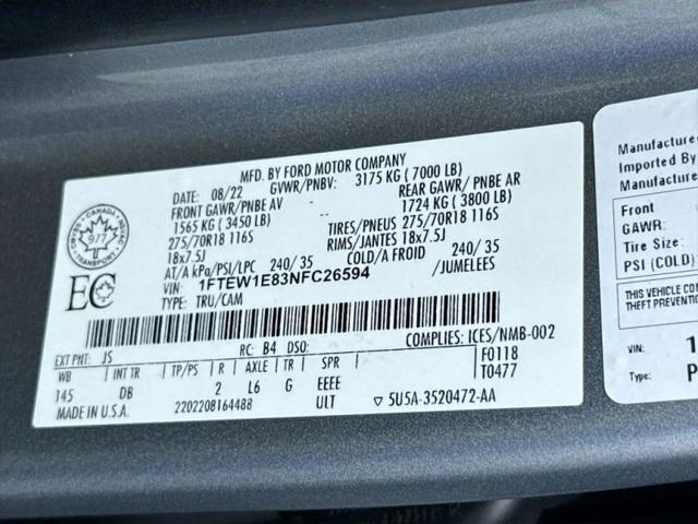 2022 Ford F-150 Tremor