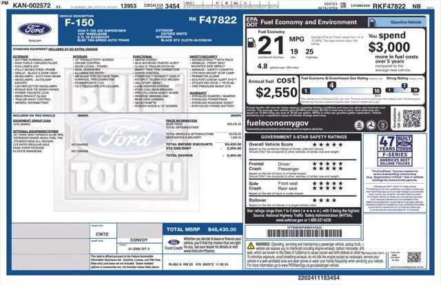 New 2024 Ford F-150 STX For Sale in Muscle Shoals, AL