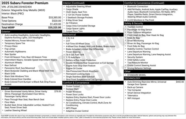 2025 Subaru Forester Premium
