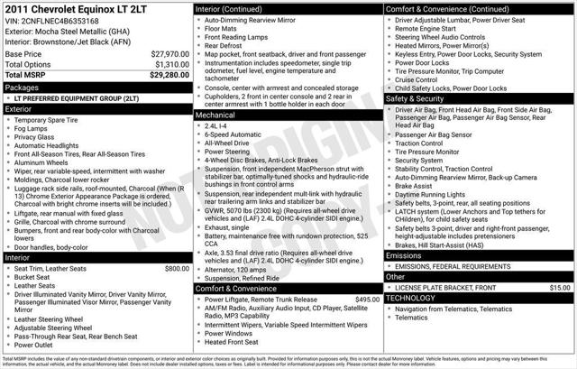 2011 Chevrolet Equinox 2LT