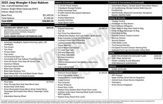 2025 Jeep Wrangler WRANGLER 4-DOOR RUBICON