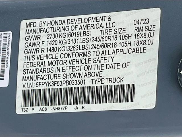 2023 Honda Ridgeline RTL