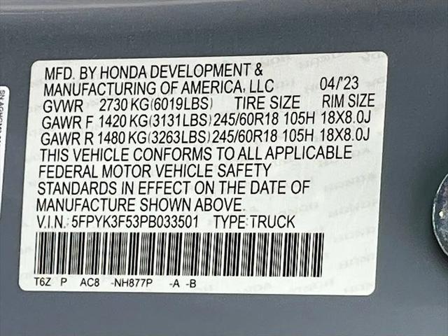2023 Honda Ridgeline RTL