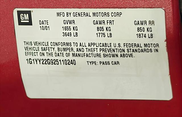 2002 Chevrolet Corvette Base