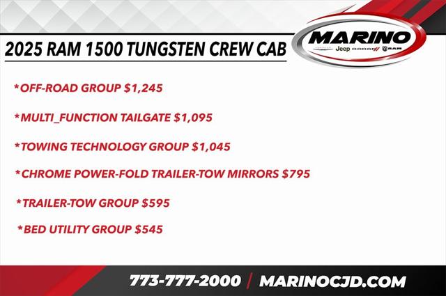 2025 RAM 1500 Tungsten Crew Cab 4x4 57 Box 2025 RAM 1500 Tungsten Crew Cab 4x4 57 Box