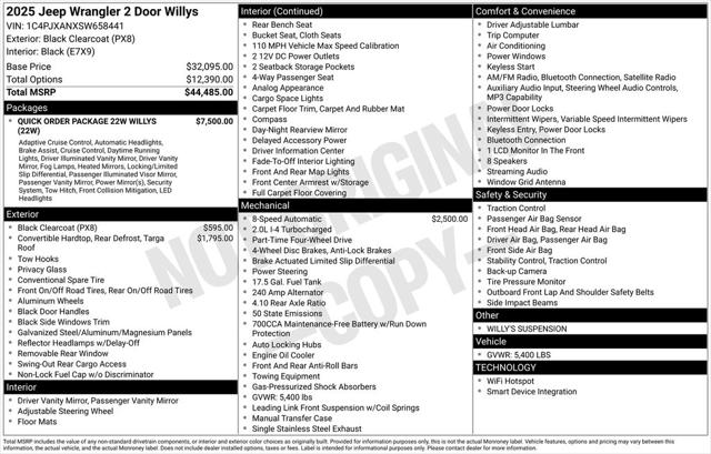 2025 Jeep Wrangler WRANGLER 2-DOOR WILLYS