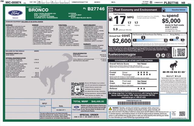 2023 Ford Bronco Base 2023 Ford Bronco Base