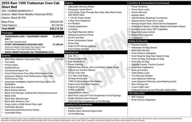 2025 RAM 1500 Tradesman Crew Cab 4x2 57 Box