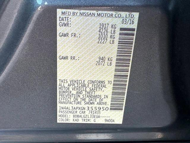 2016 Nissan Altima 2.5 S