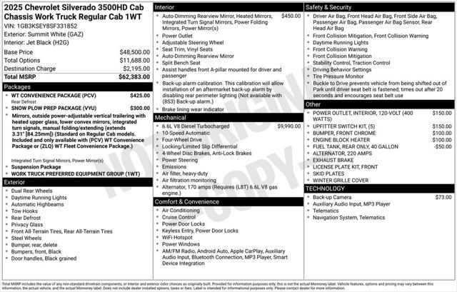 2025 Chevrolet Silverado 3500HD Work Truck