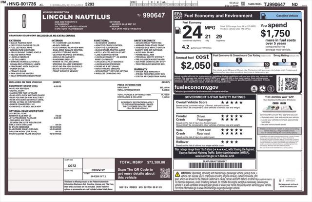 New 2026 Lincoln Nautilus Reserve For Sale in Muscle Shoals, AL