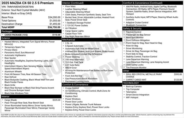 2025 Mazda CX-50 2.5 S Premium Package