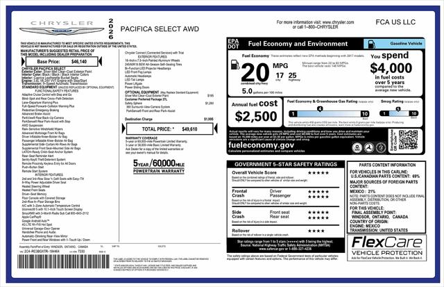 2026 Chrysler Pacifica PACIFICA SELECT AWD