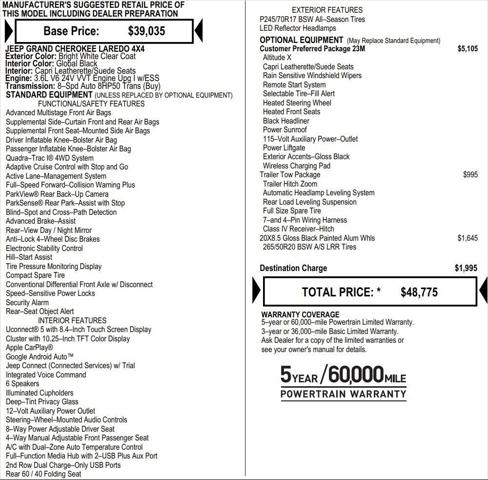 2025 Jeep Grand Cherokee GRAND CHEROKEE ALTITUDE X 4X4