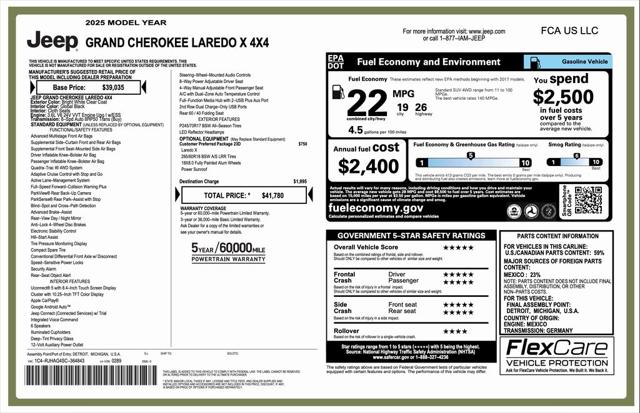 2025 Jeep Grand Cherokee GRAND CHEROKEE LAREDO X 4X4 2025 Jeep Grand Cherokee GRAND CHEROKEE LAREDO X 4X4