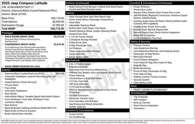 2025 Jeep Compass COMPASS LATITUDE 4X4