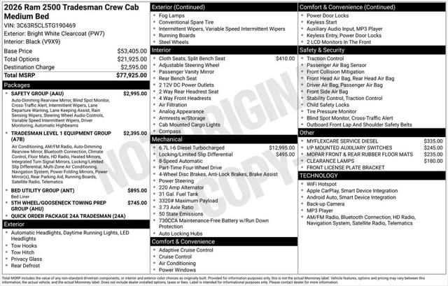 2026 Ram 2500 Tradesman Crew Cab 4x4 64 Box