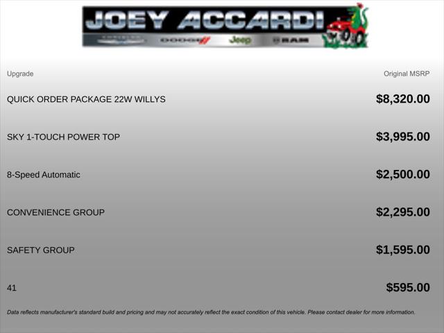 2026 Jeep Wrangler WRANGLER 4-DOOR WILLYS 2026 Jeep Wrangler WRANGLER 4-DOOR WILLYS