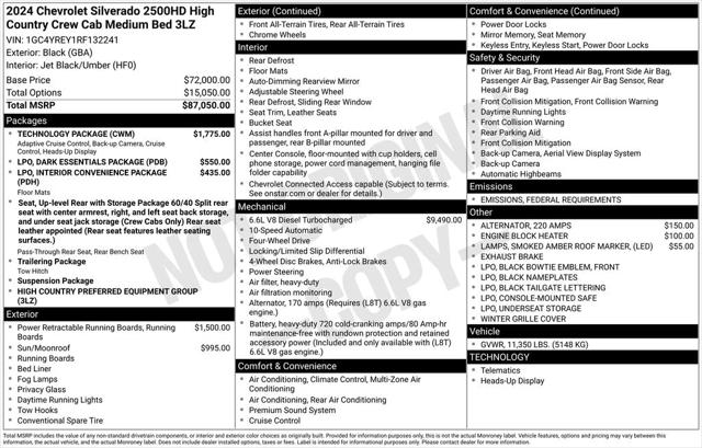 2024 Chevrolet Silverado 2500HD 4WD Crew Cab Standard Bed High Country