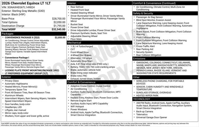 2026 Chevrolet Equinox FWD LT