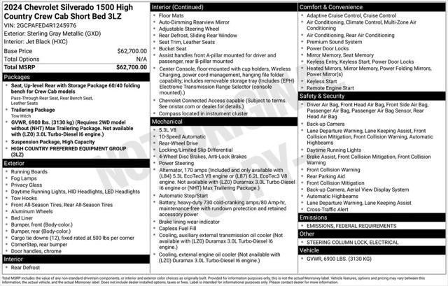 2024 Chevrolet Silverado 1500 2WD Crew Cab Short Bed High Country