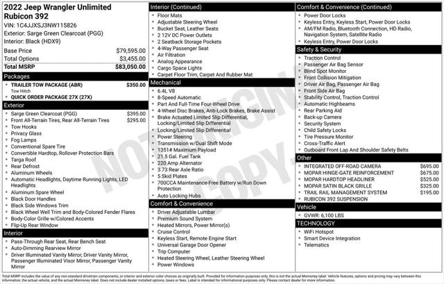 2022 Jeep Wrangler Unlimited Rubicon 392 4x4