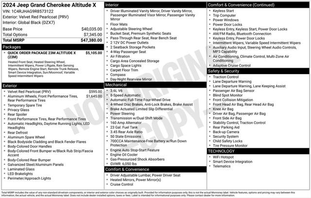 2024 Jeep Grand Cherokee Altitude X 4x4