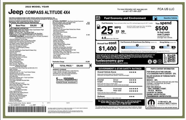 2022 Jeep Compass Altitude 4x4 2022 Jeep Compass Altitude 4x4